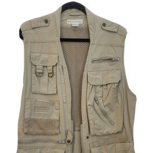 Banana Republic Safari Photographer Hiking Hunting Camping Fishing Khaki Vest M